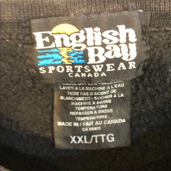 English Bay Sportswear Sweatshirt sz 2XL. Charcoal. Cotton Blend - Picture 4 of 5